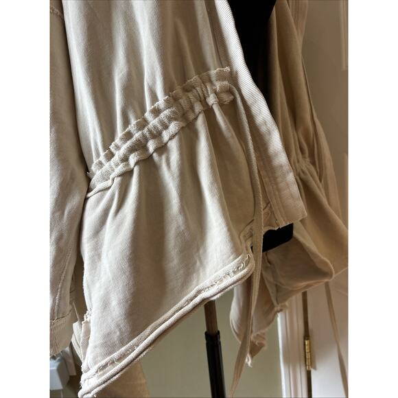 Free People We The Free Emilia Cardigan Hoodie Slouchy Oversized XS tan EUC - Picture 14 of 16